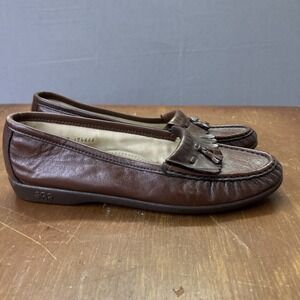 SAS Women's Size 10 S Kiltie Comfort Shoes Brown Loafers Moccasins Tassel US